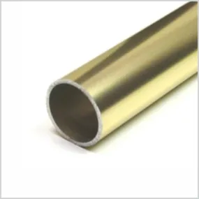 Aluminum 2ft 1-5-16" Diameter Rod, Polished Brass finish