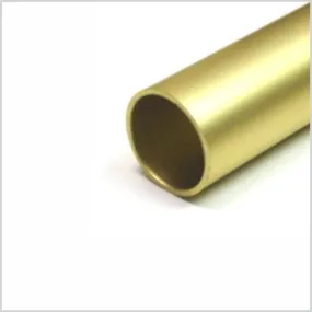 Aluminum 5ft 1-5-16" Diameter Rod, Satin Brass finish