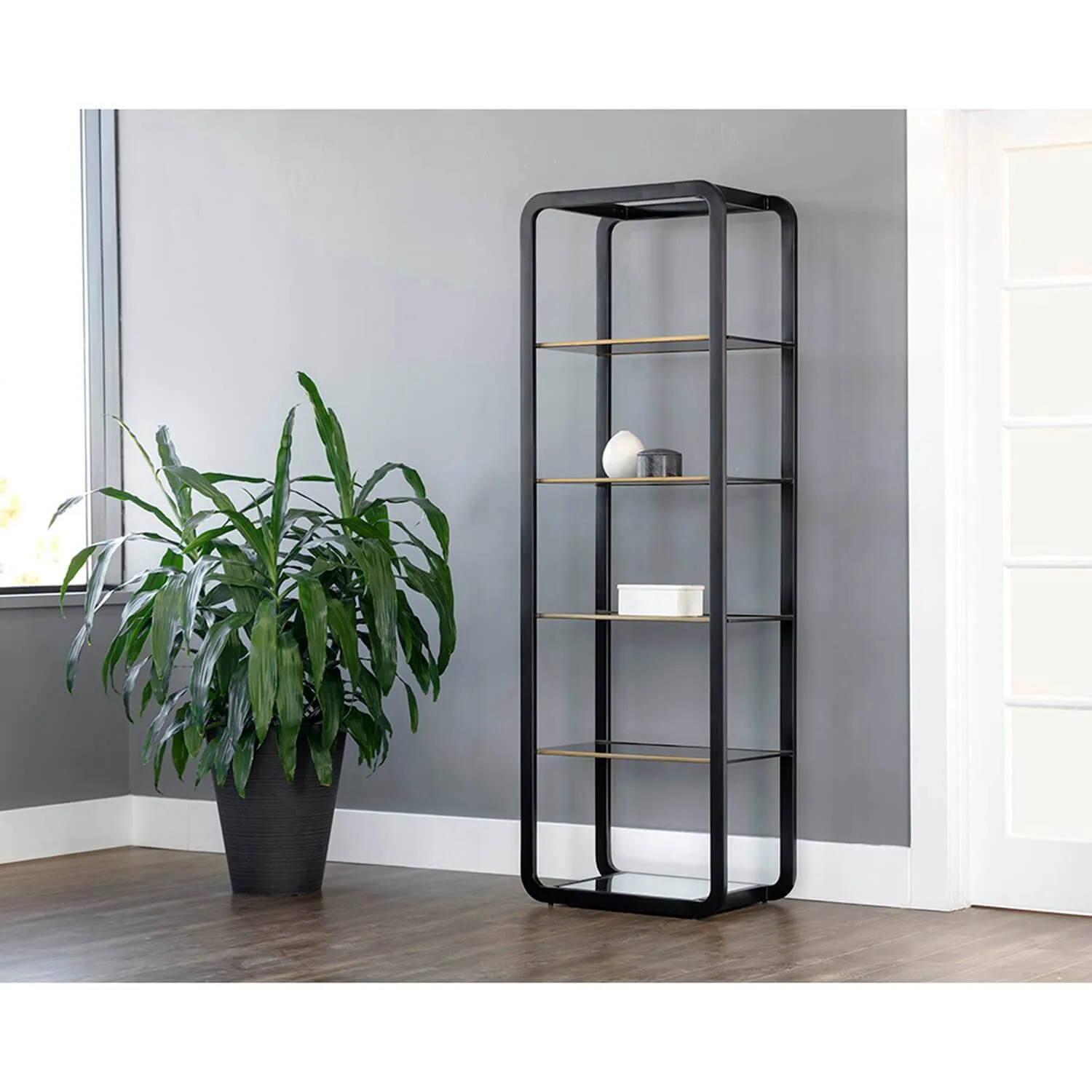 Ambretta Small Bookcase, Black