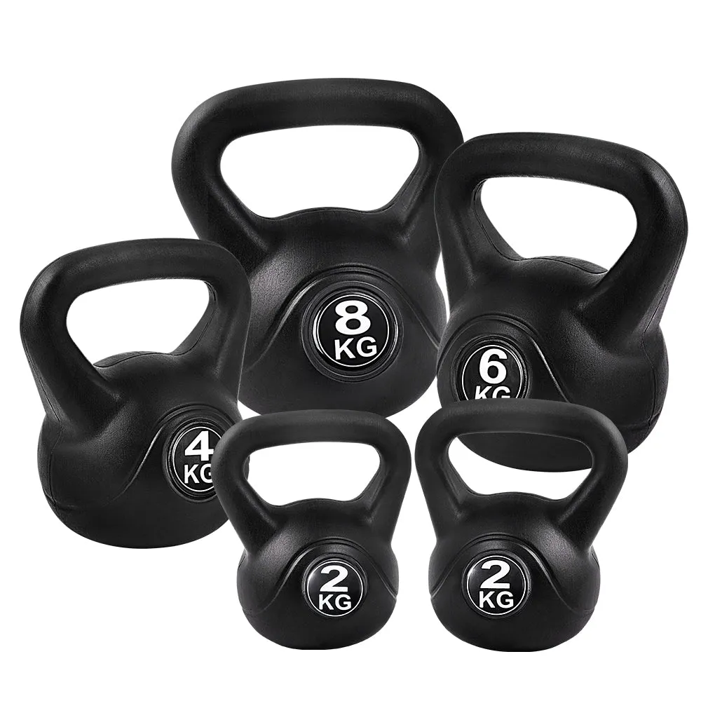 Anti-Slip Kettlebell Set Rubber Surface 22kg Everfit