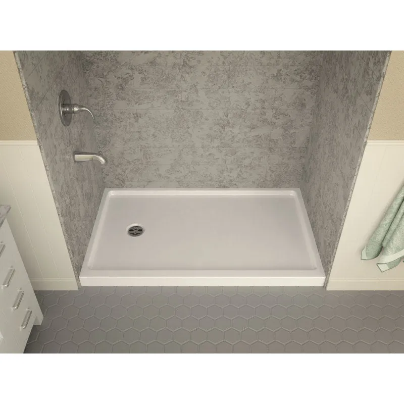 ANZZI Athens Series 60 in. x 36 in. Shower Base in White