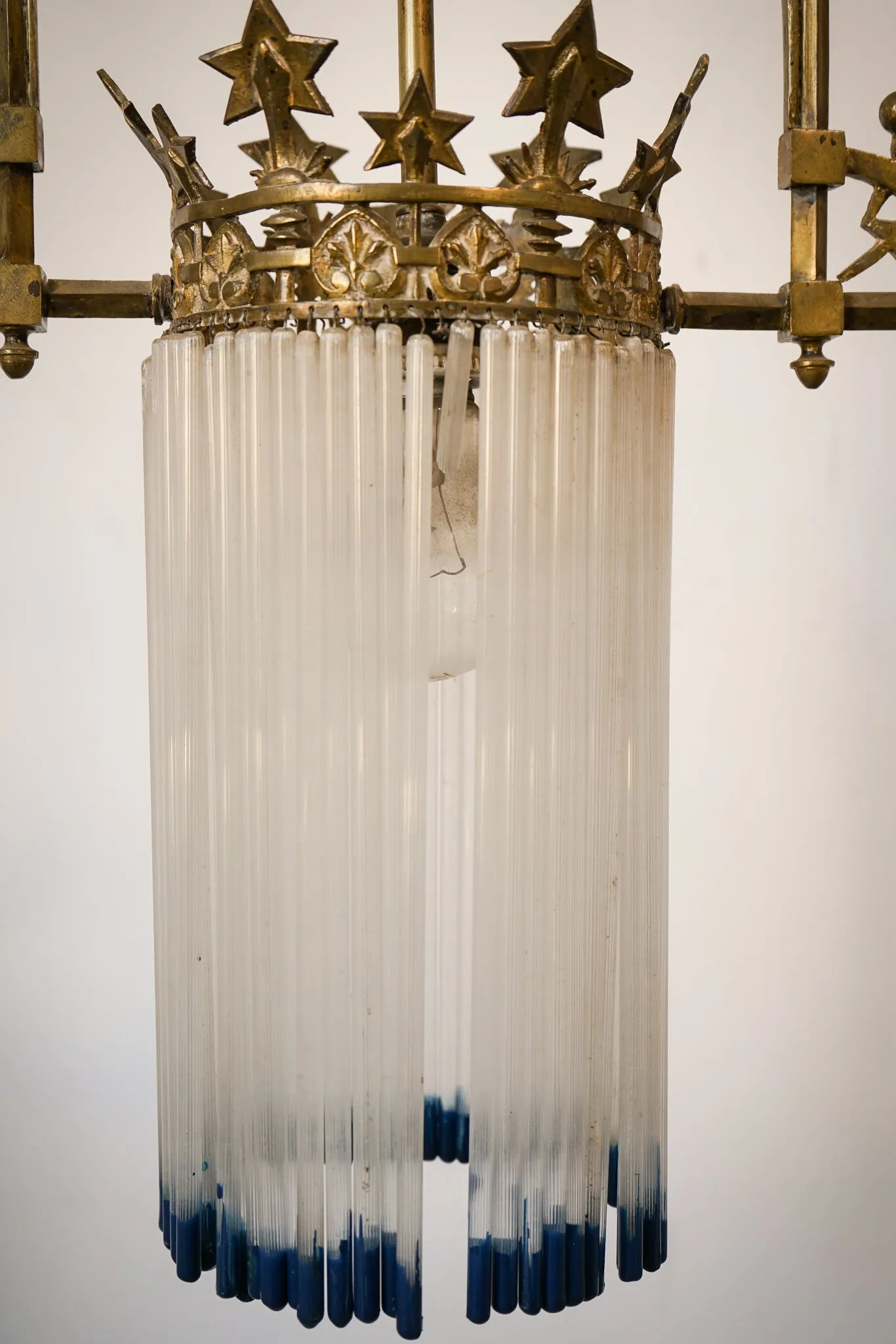 Art Nouveau - Chandelier with Glass Rods