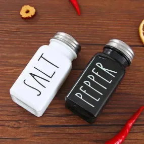 Barbecue Sprinkler Bottle Salt And Pepper Shaker Seasoning Bottle Square Glass Bottle