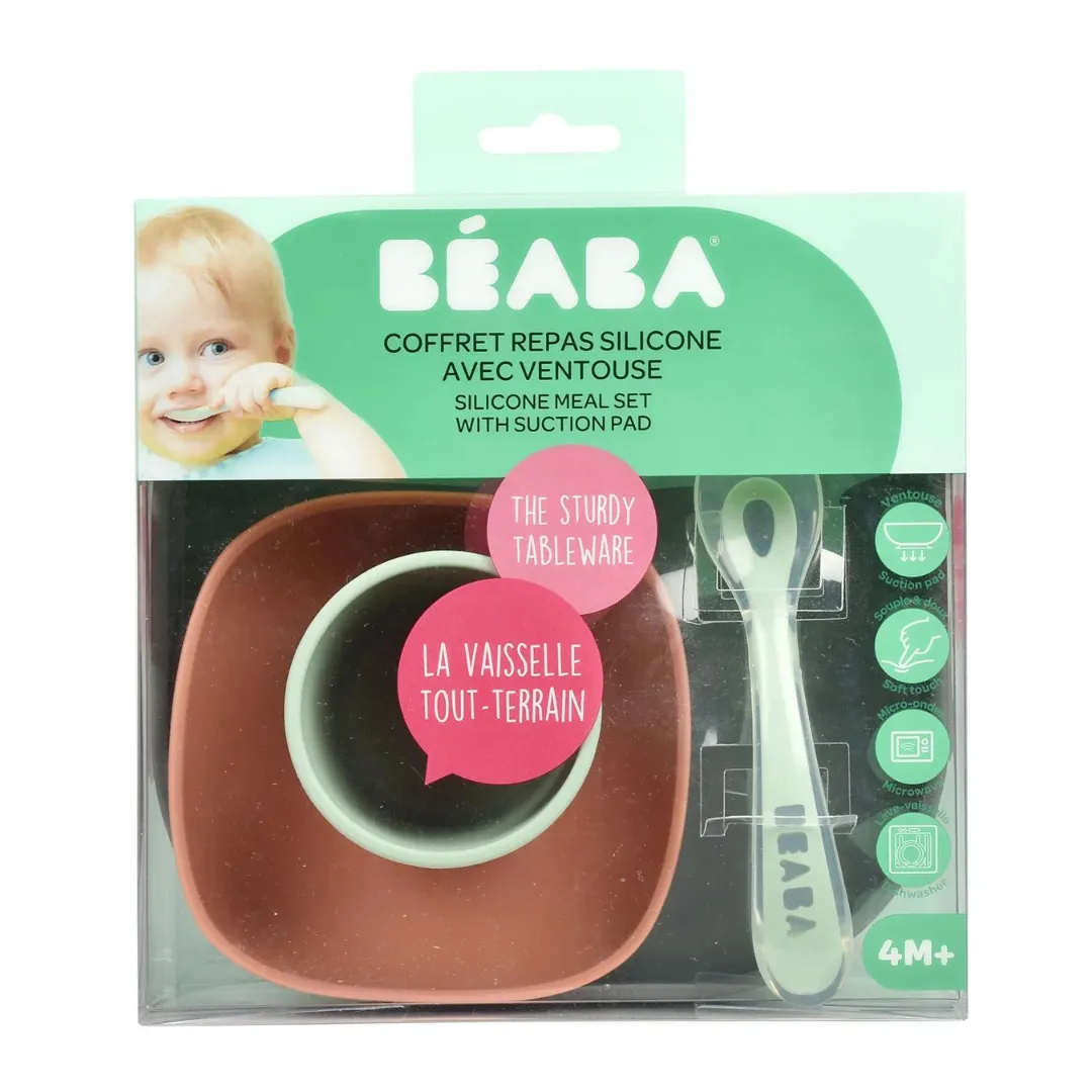 Beaba Silicone Suction Meal Set - Mineral 4m 