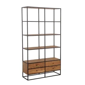 Belcroft 4-drawer Etagere Natural Acacia and Black