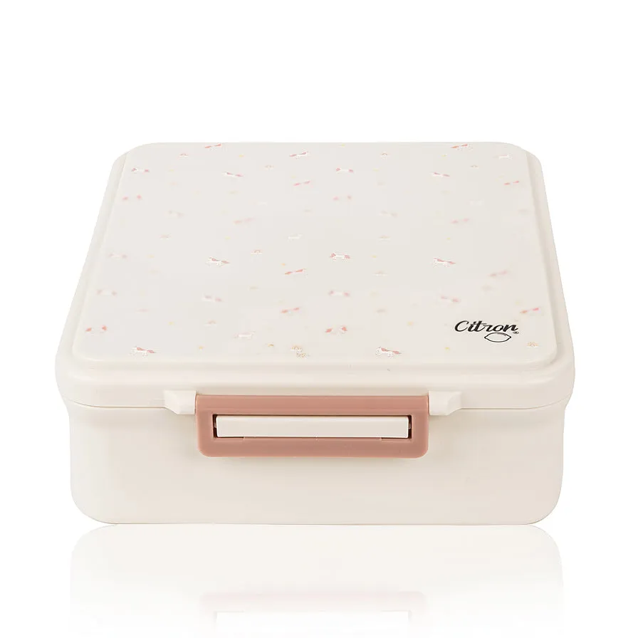 Citron Grand Lunchbox with Hot Food Jar - Unicorn Cream