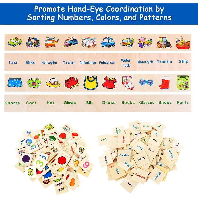 Classification Wood Box Cognitive Card Set for Early Education