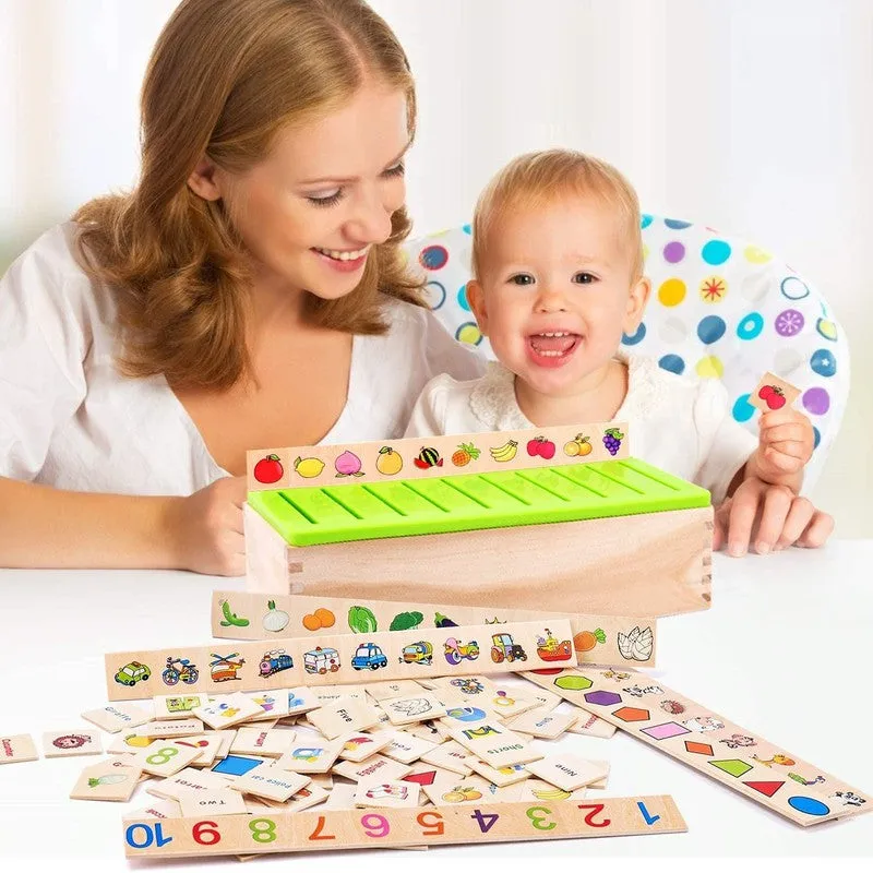 Classification Wood Box Cognitive Card Set for Early Education