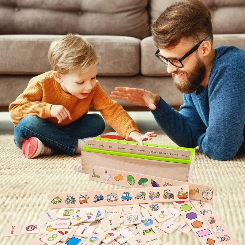 Classification Wood Box Cognitive Card Set for Early Education