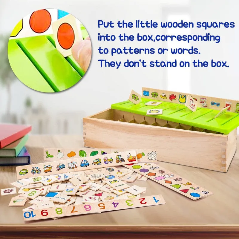 Classification Wood Box Cognitive Card Set for Early Education