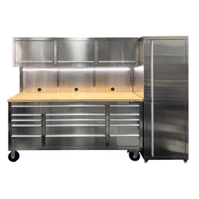 GTX 1.8M Stainless Steel Tool Box  With 1 or more Tall Cabinet Combo