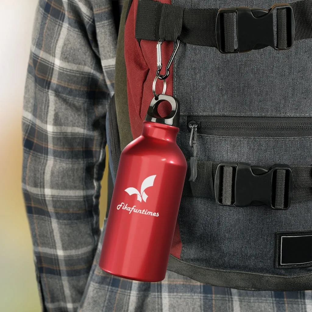 Lightweight Fikafuntimes Sports Bottle with Carabiner Hook