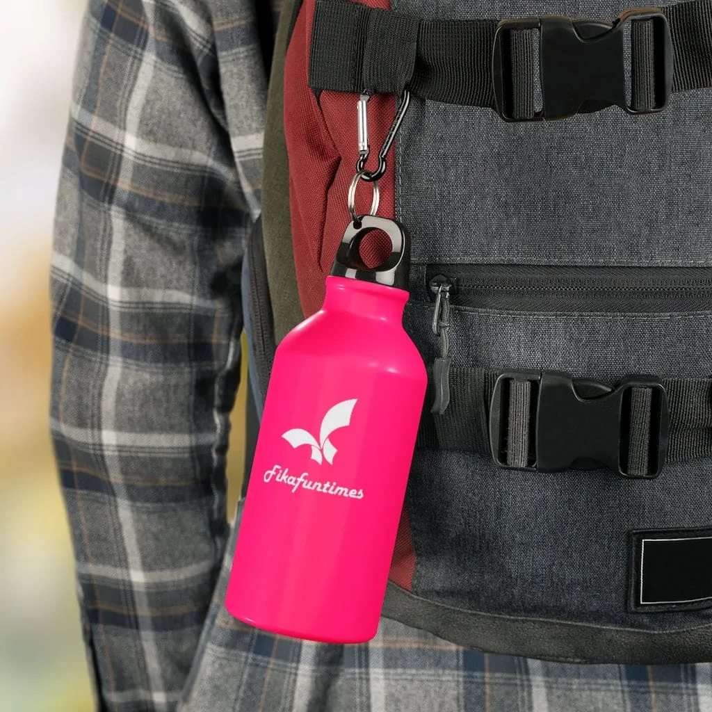 Lightweight Fikafuntimes Sports Bottle with Carabiner Hook