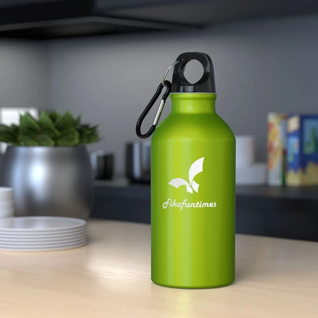 Lightweight Fikafuntimes Sports Bottle with Carabiner Hook