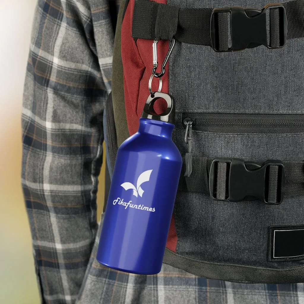 Lightweight Fikafuntimes Sports Bottle with Carabiner Hook