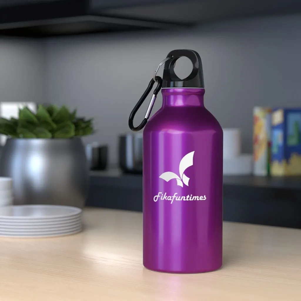 Lightweight Fikafuntimes Sports Bottle with Carabiner Hook