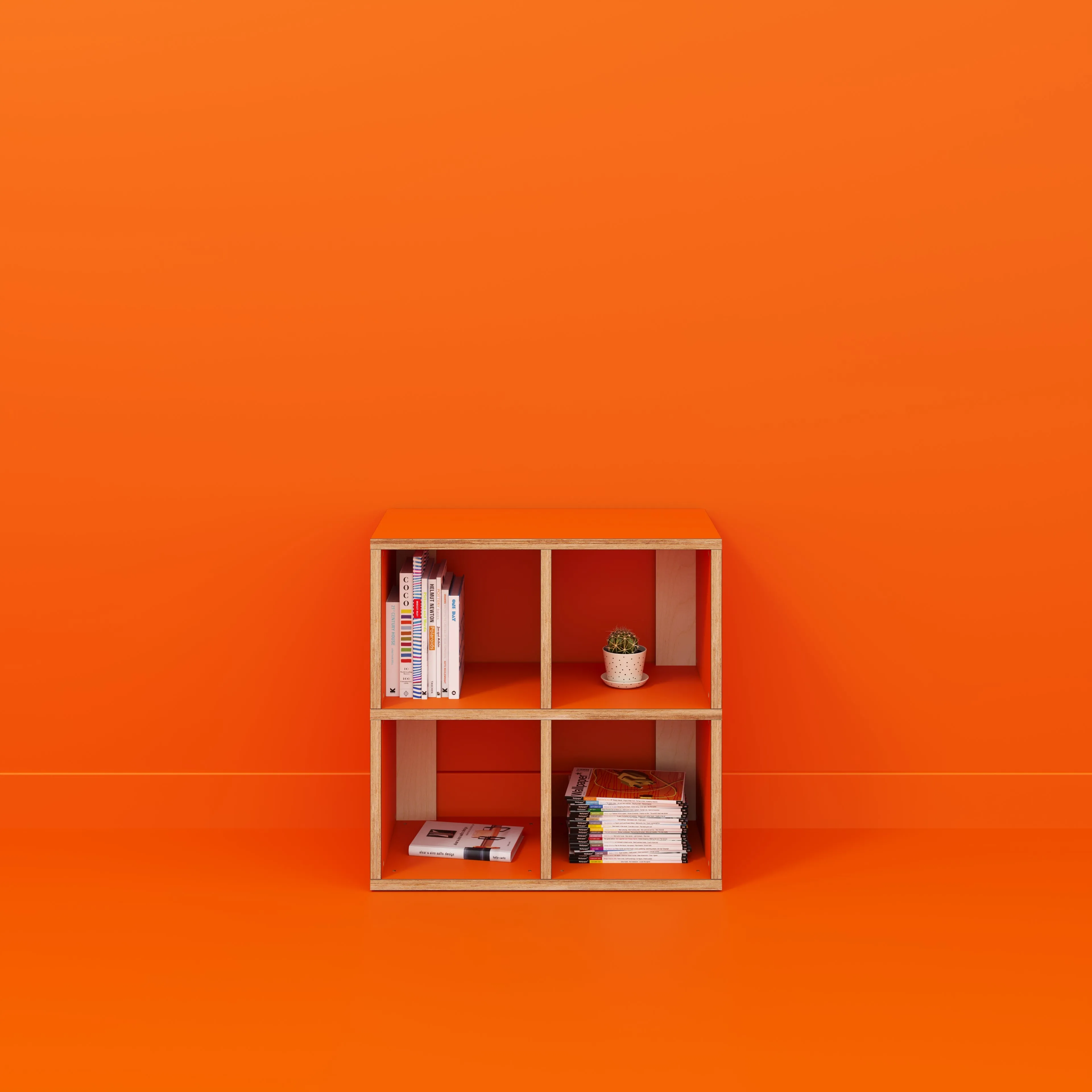 Plywood Open Shelves - Formica Levante Orange - 800(w) x 400(d) x 800(h)