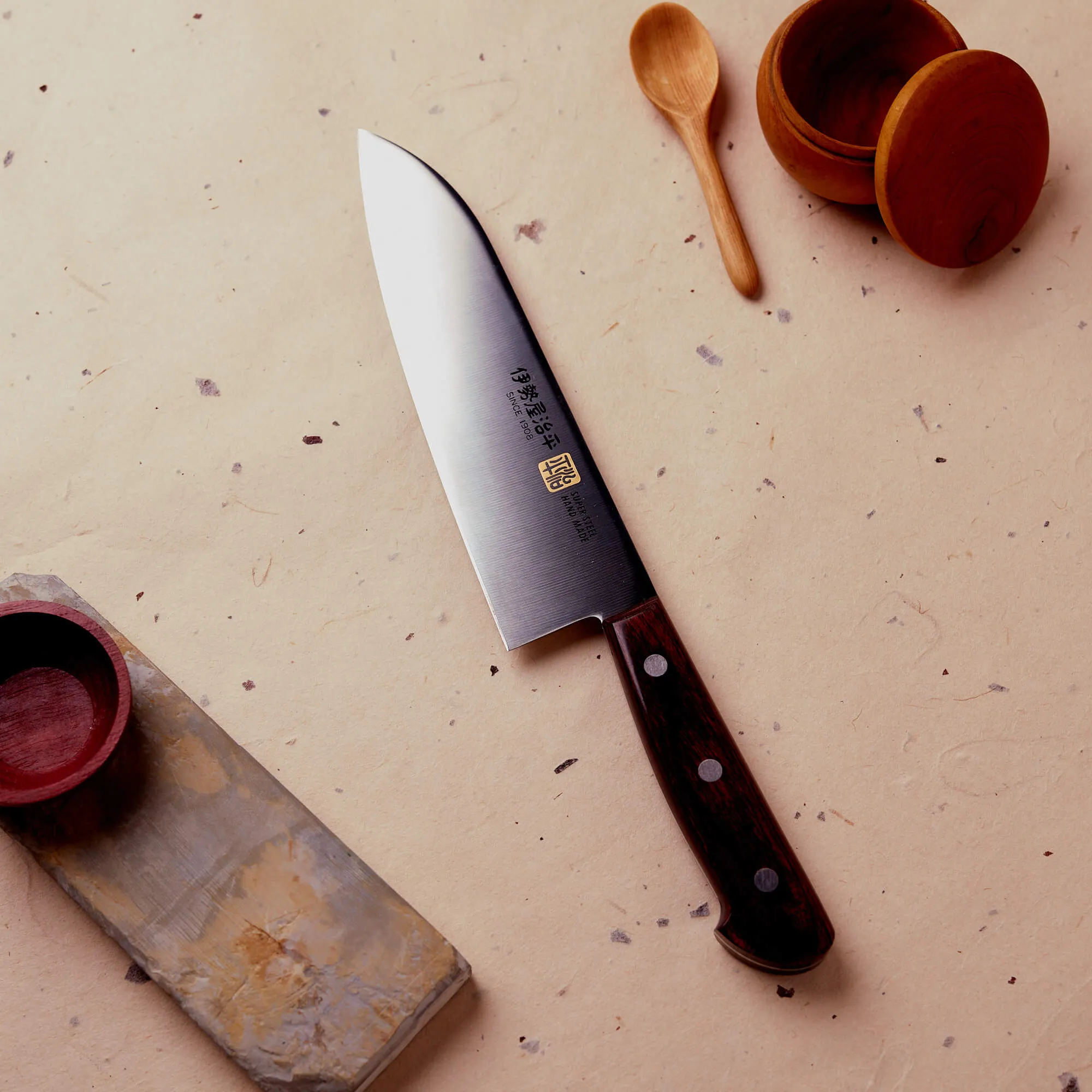 Polished Chef's Knife - Santoku - 180mm