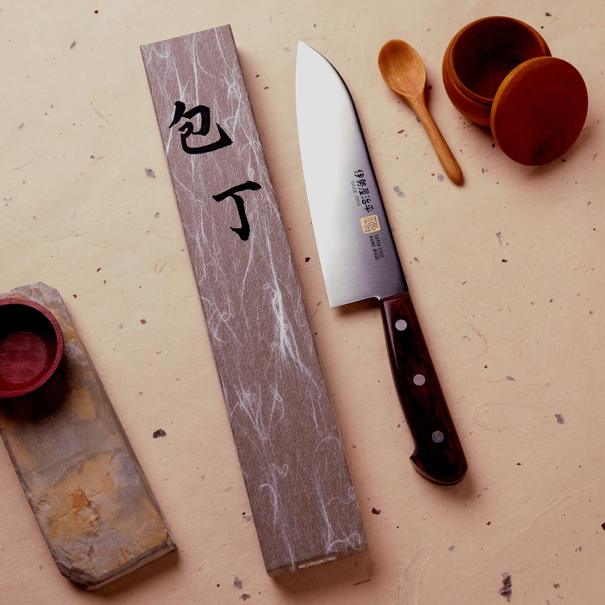 Polished Chef's Knife - Santoku - 180mm