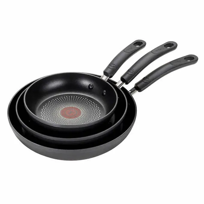 T-Fal 3-piece Fry Titanium Nonstick PFOA-Free - 8" inch - 9.75" inch - 11.25" inch Fry Pan Set