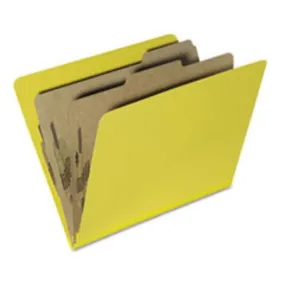 TOP TAB CLASSIFICATION FLDRS, LTR, 6-SECTION, YELLOW, 10-BX (5 BOXES PER PACK)