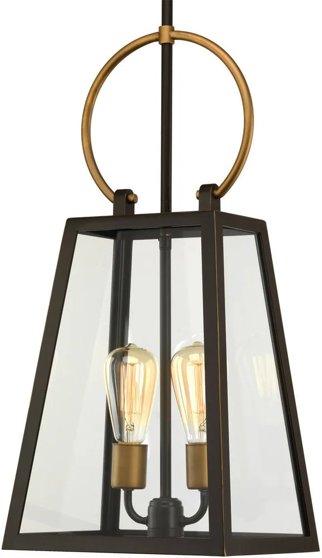 UHP1003 Modern Farmhouse Outdoor Pendant Light, 26.875"H x 11.25"W, Olde Bronze Finish, Vicenza Collection