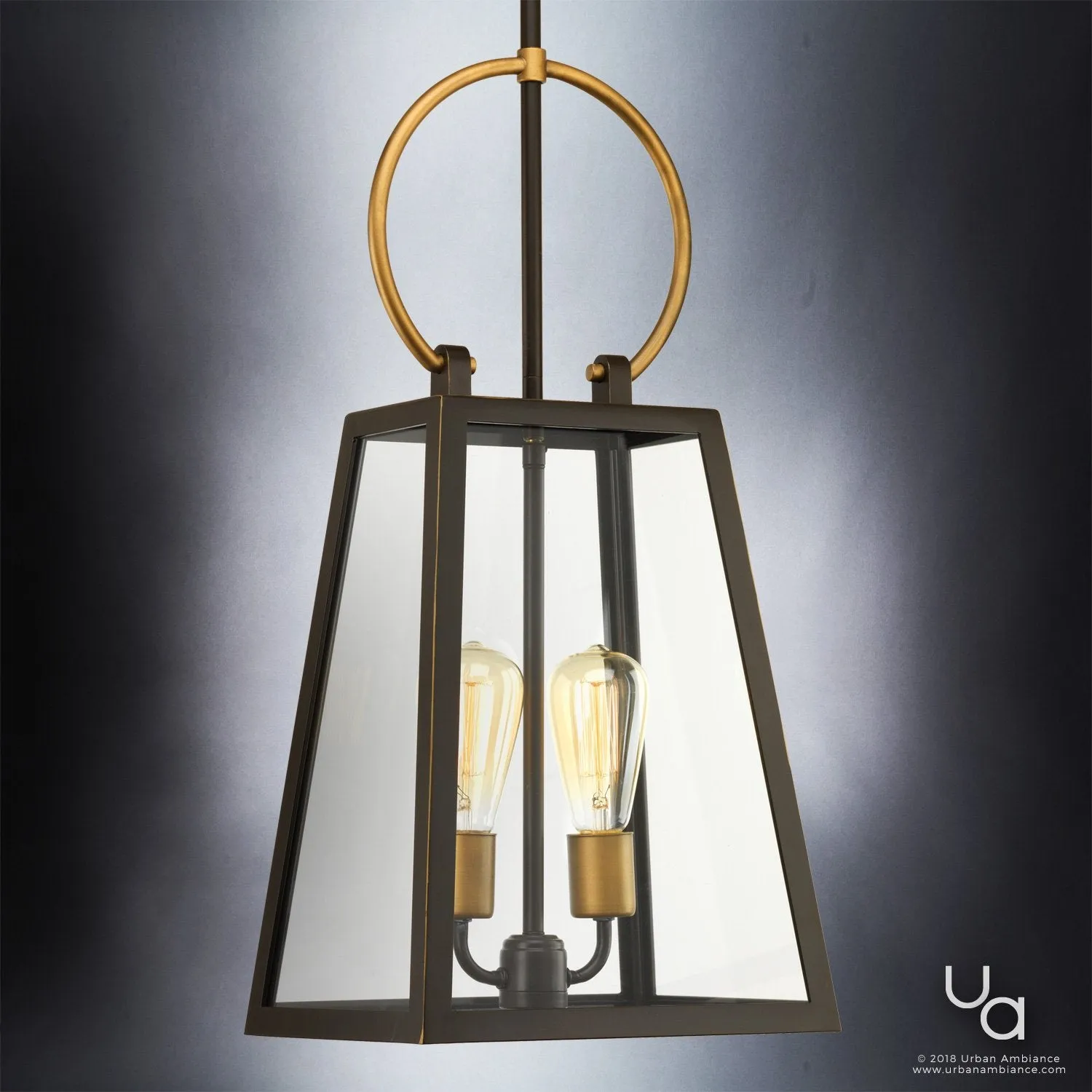 UHP1003 Modern Farmhouse Outdoor Pendant Light, 26.875"H x 11.25"W, Olde Bronze Finish, Vicenza Collection