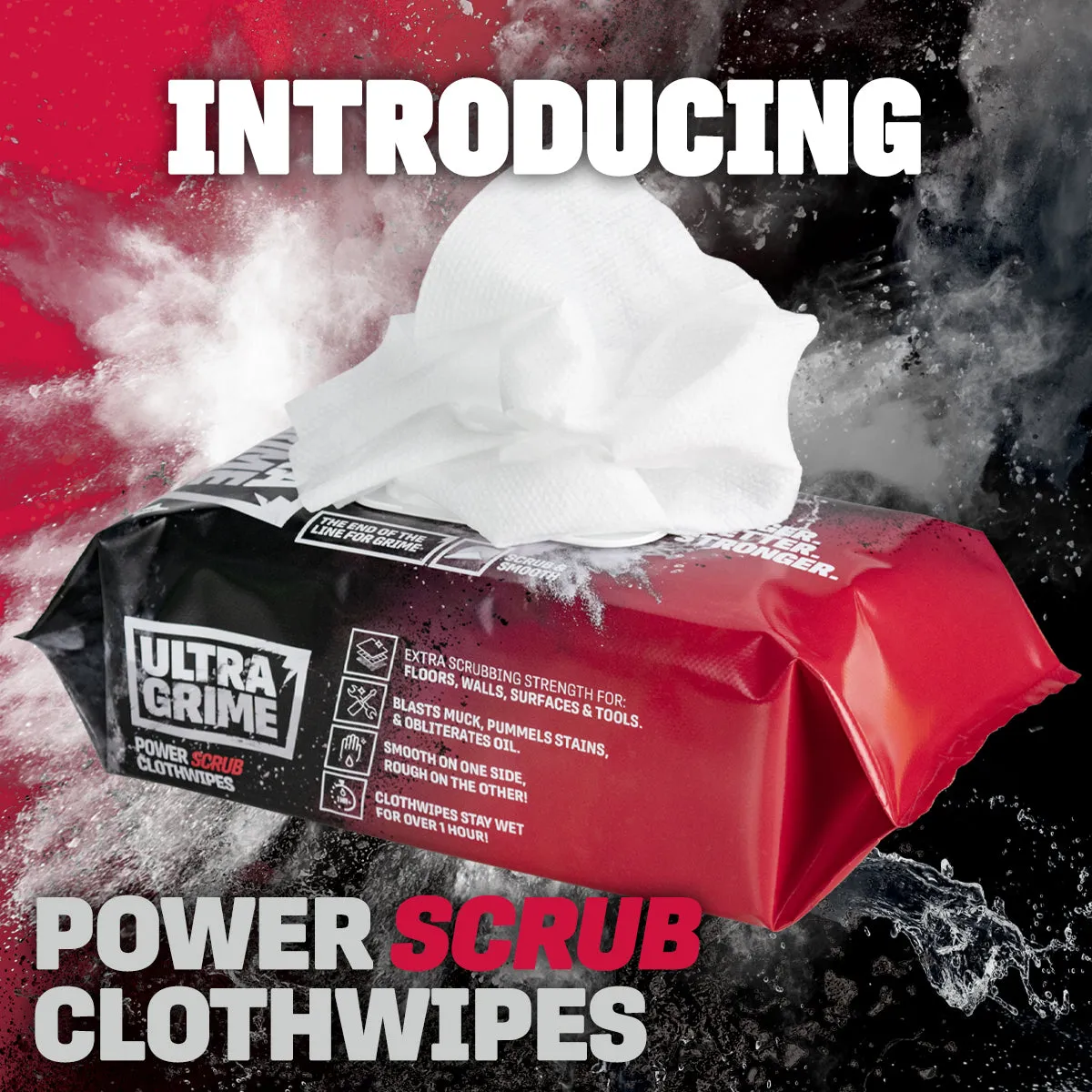 Uniwipe Ultragrime Power Scrub  80 XXL Clothwipes