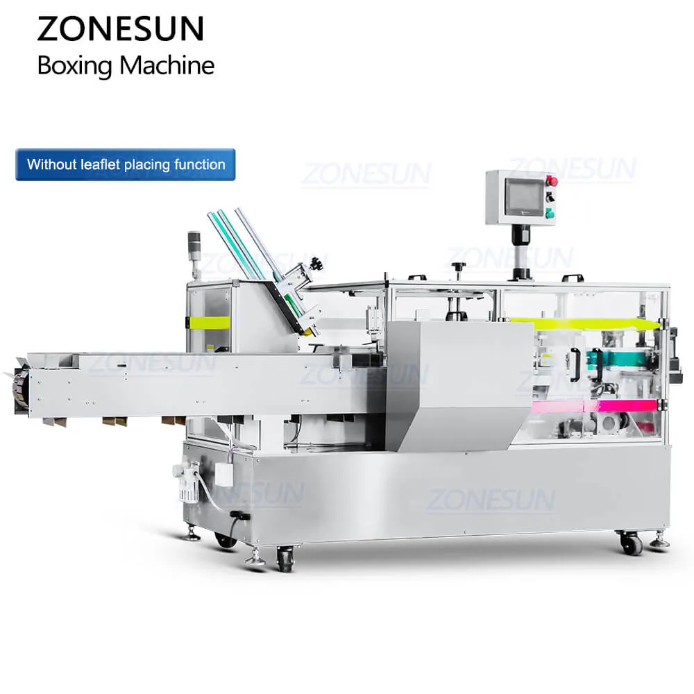 ZONESUN ZS-MSZH50N Automatic Horizontal Eye Drops Lip Gloss Essential Oil Bottle Cartoning Packaging Machine Cosmetics Facial Mask Sheet Boxing Machine